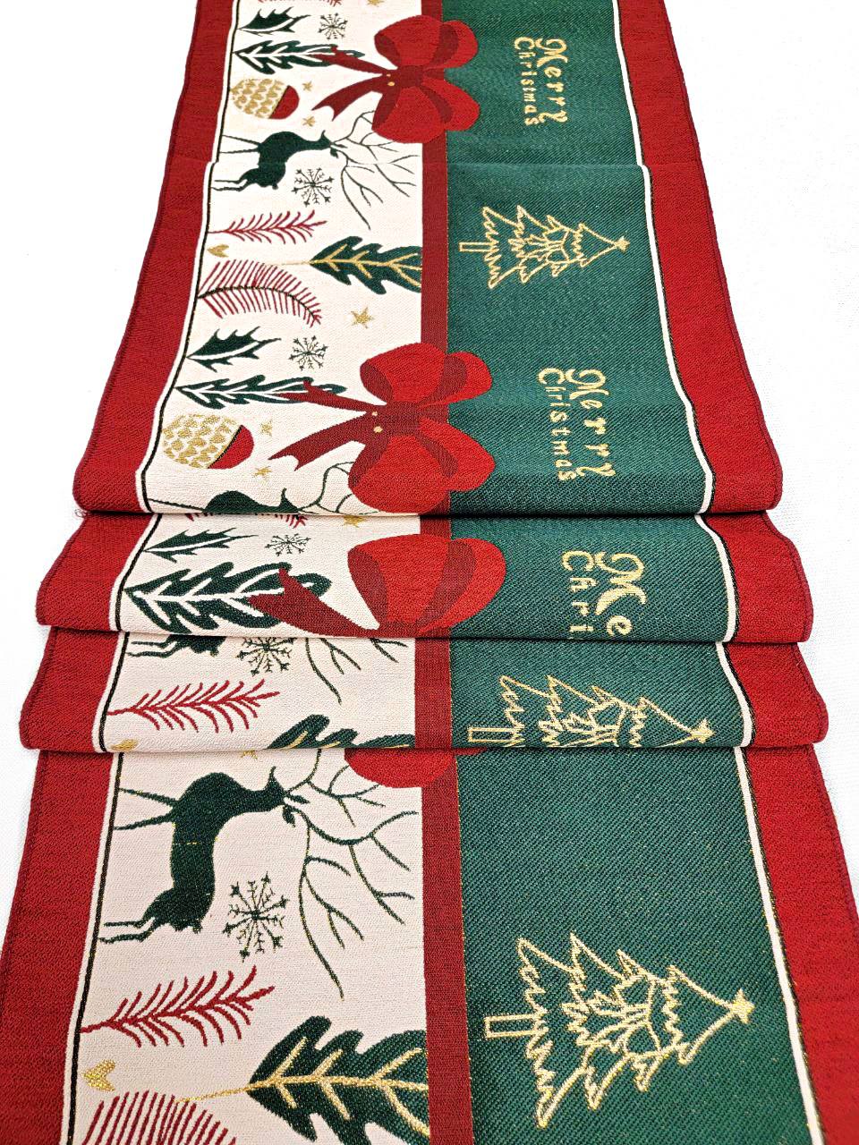 Festive Holiday Tree Christmas Table Runner F07M5-10C-3