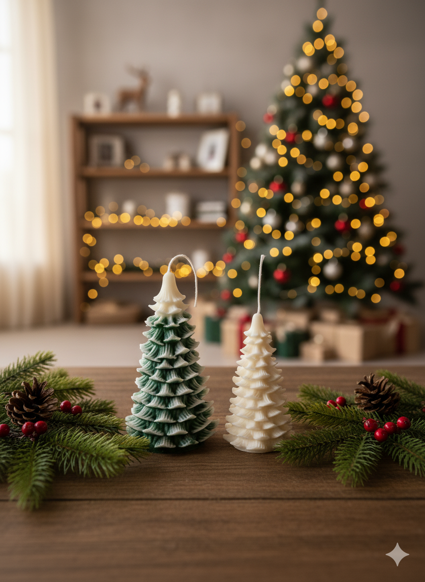 Handmade Christmas Tree Candle-1