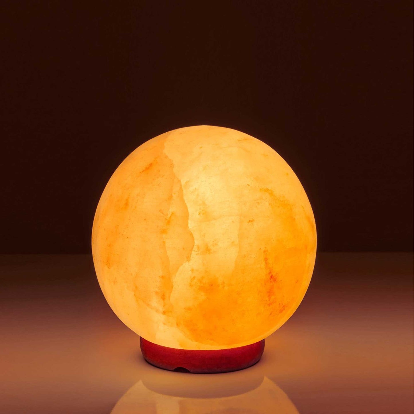 12V 12W 5" Ball Himalayan Pink Salt Lamp Carved Rock Crystal Light Bulb On/Off-4