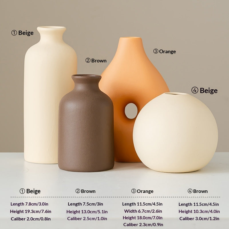 Modern Minimalist Dry Nordic-Style Ceramic Vase