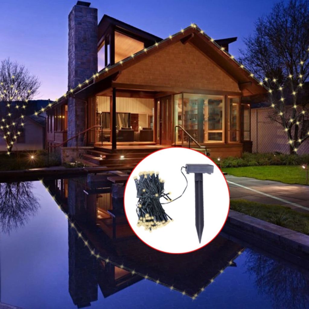 vidaXL LED String Lights Christmas Decoration Solar Fairy Lights Warm White-3