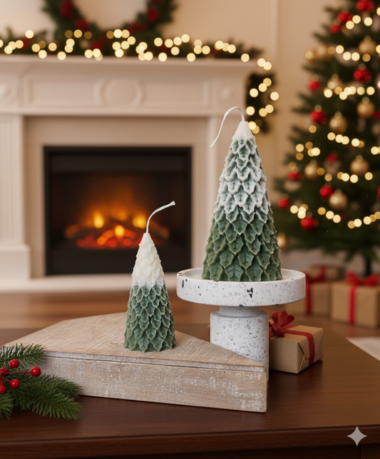 Christmas Pine Tree Candles for Festive Holiday Decor-0
