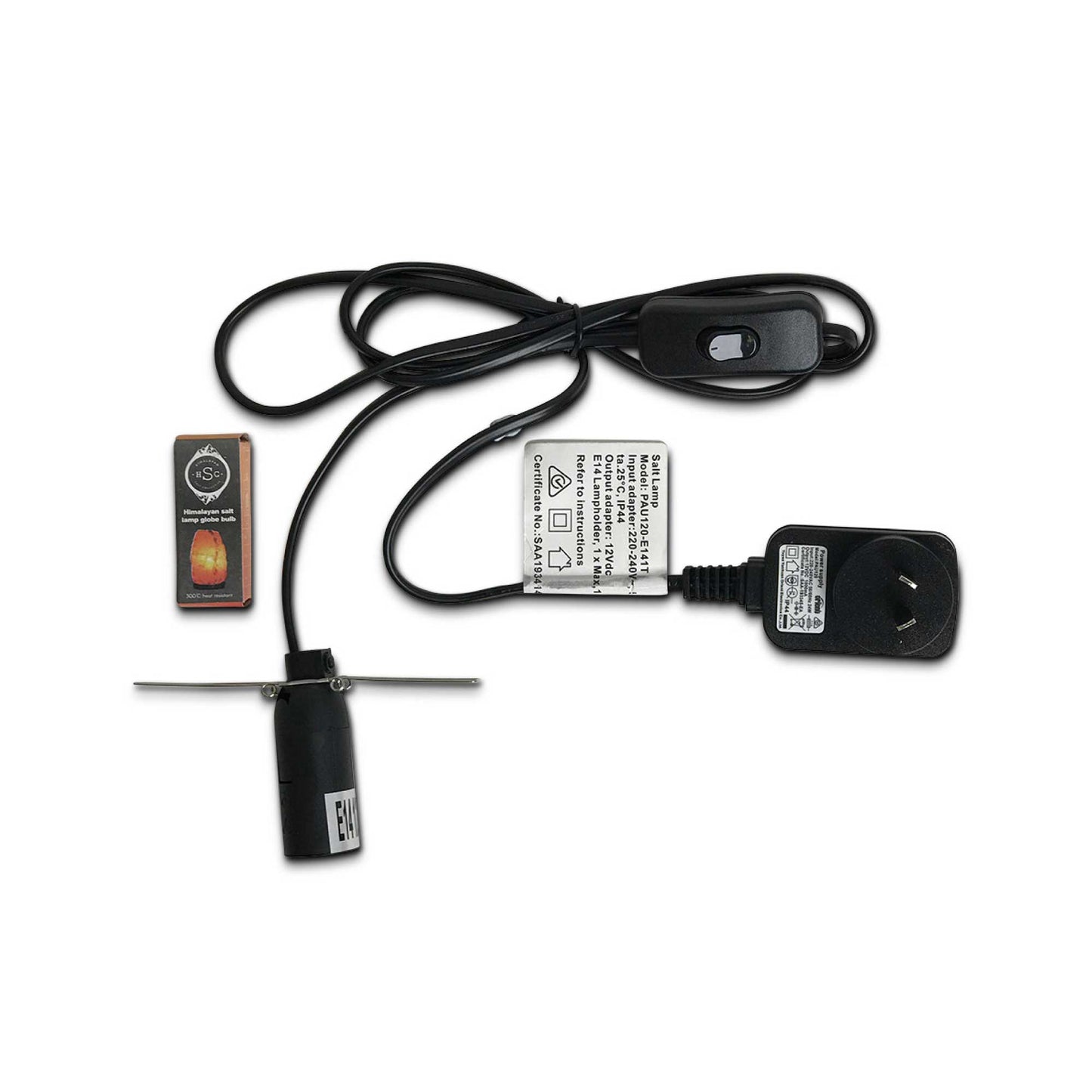 12V 12W 5" Ball Himalayan Pink Salt Lamp Carved Rock Crystal Light Bulb On/Off-1