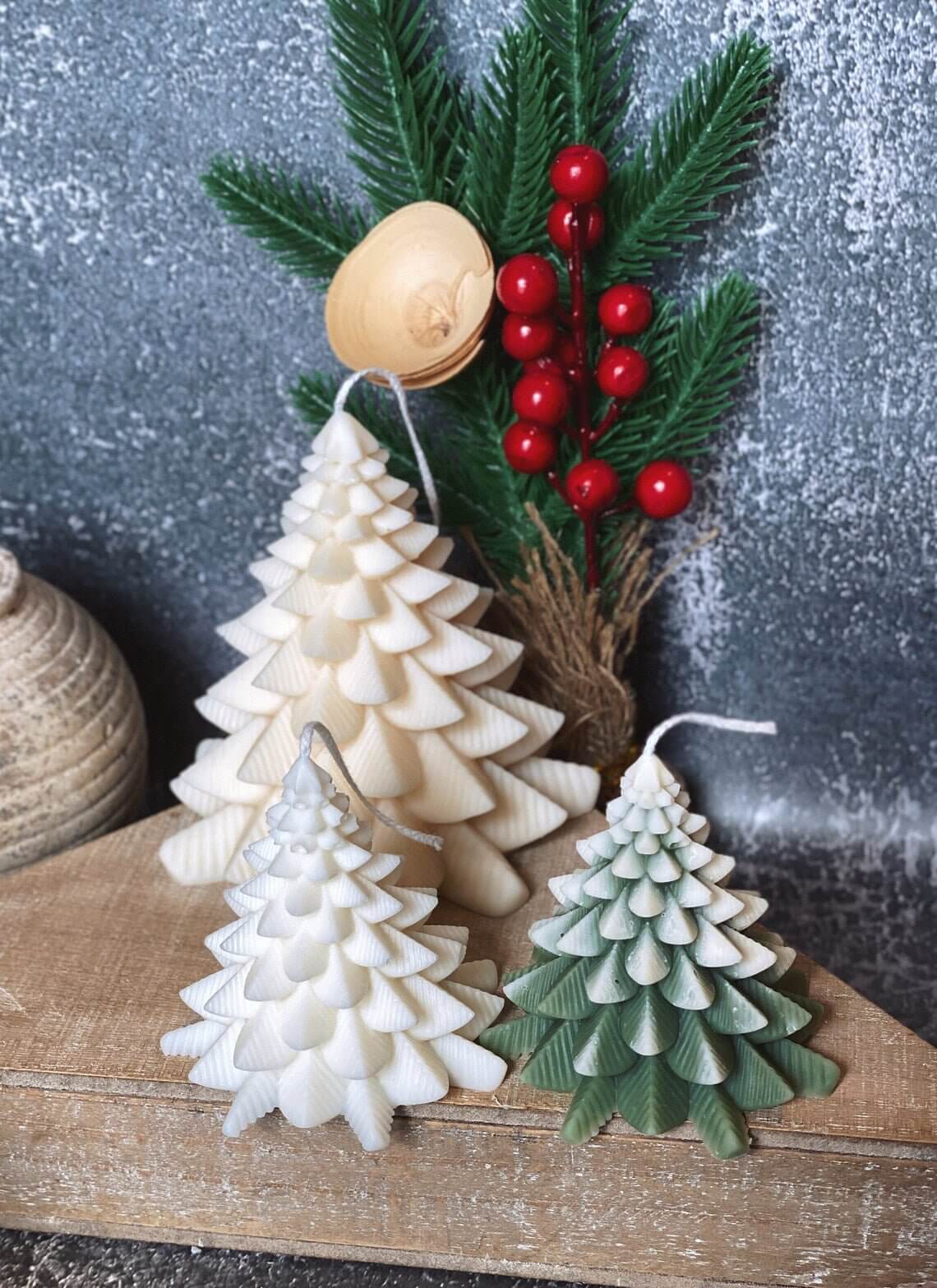 Christmas Fir Tree Candles - Festive Holiday Decor for Your Home-4